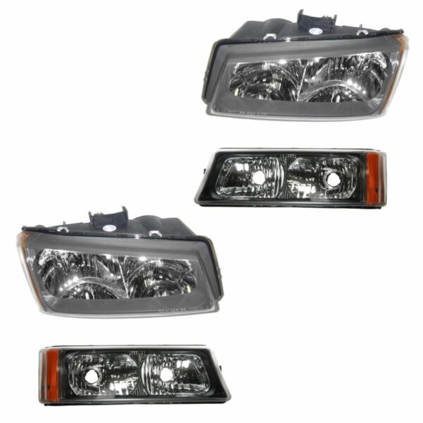 Headlight Parking Light Lamp Kit Set of 4 for Chevy Avalanche 1500 Silverado