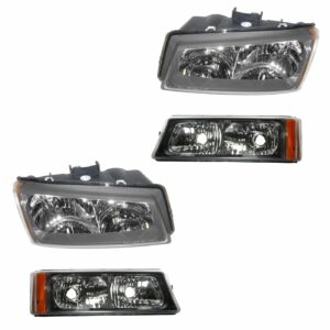 Headlight Parking Light Lamp Kit Set of 4 for Chevy Avalanche 1500 Silverado