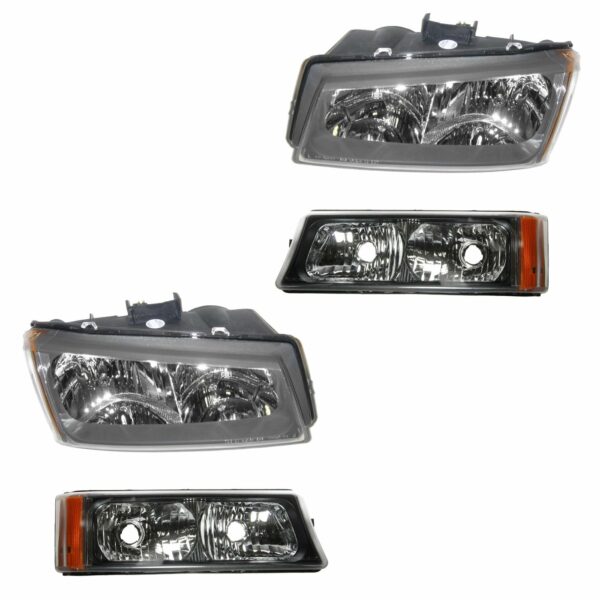 Headlight Parking Light Lamp Kit Set of 4 for Chevy Avalanche 1500 Silverado