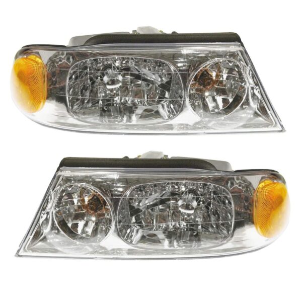 Headlights Headlamps Left & Right Pair Set for 98-02 Lincoln Navigator
