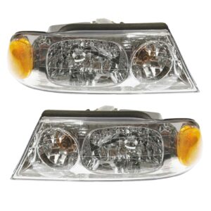 Headlights Headlamps Left & Right Pair Set for 98-02 Lincoln Navigator