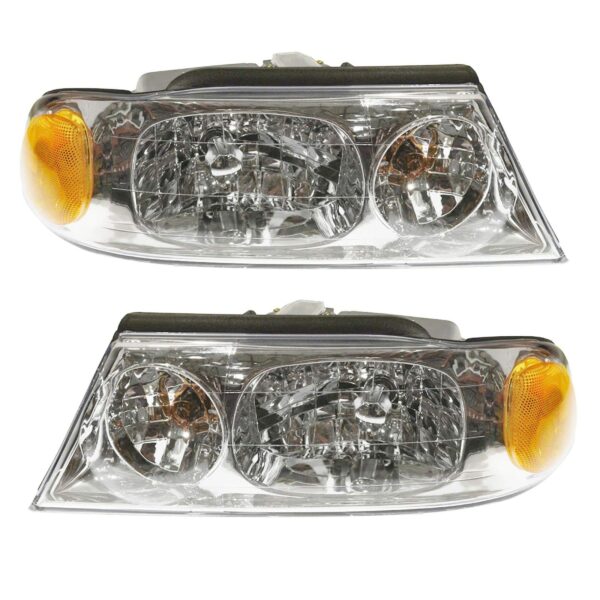 Headlights Headlamps Left & Right Pair Set for 98-02 Lincoln Navigator
