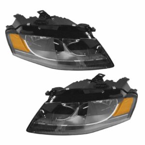 Headlight Headlamp Left & Right Pair Set of 2 for 09-12 Audi A4 S4