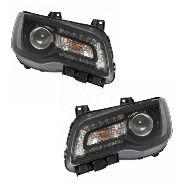 Headlight Set Compatible with 2018-2021 Chrysler 300