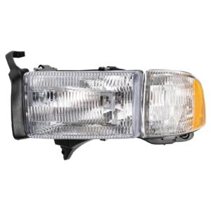 Left Headlight Compatible with 1994-2002 Dodge Ram 1500 Ram 2500 Ram 3500