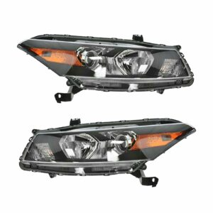 Front Headlights Headlamps Lights Lamps Pair Set for 08-10 Honda Accord Coupe