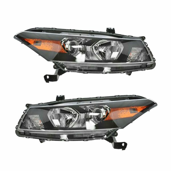 Front Headlights Headlamps Lights Lamps Pair Set for 08-10 Honda Accord Coupe