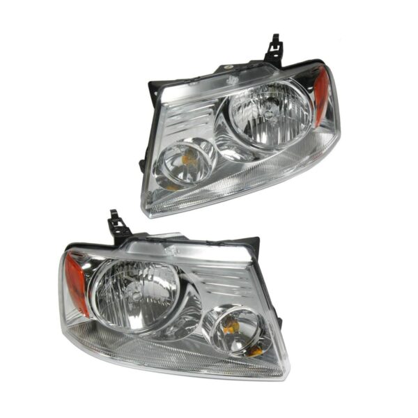 Headlight Headlamp Pair Set Kit for 04-08 Ford Pickup Truck F150 Lincoln Mark LT