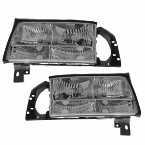 Headlights Headlamps Left & Right Pair Set for 97-99 Cadillac Deville