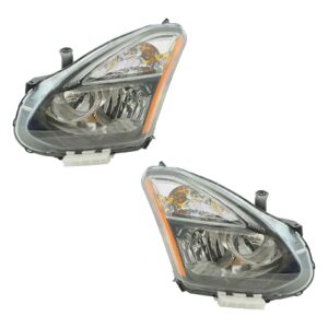 Halogen Headlight Lamp LH RH Set of 2 Pair Compatible With Nissan Rogue SUV