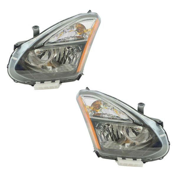 Halogen Headlight Lamp LH RH Set of 2 Pair Compatible With Nissan Rogue SUV