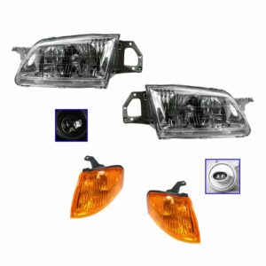 Headlight Headlamp Corner Light Lamp Kit Set for 99-00 Mazda Protege