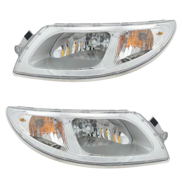 Headlight Assembly Compatible With International 4100 4200 4300 4400 8500 8600 Driver and Passenger Side