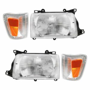 4 Piece Lighting Kit Headlight Corner Light Kit Set Compatible with 1993-1998 Toyota T100