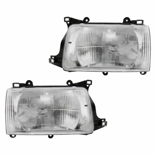 Headlights Headlamps Left & Right Pair Set for 93-98 Toyota T100 Pickup Truck