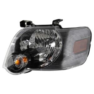 Headlight Lamp Assembly Smoked Lens LH Left Driver Side Direct Fit for 06-10 Ford Explorer