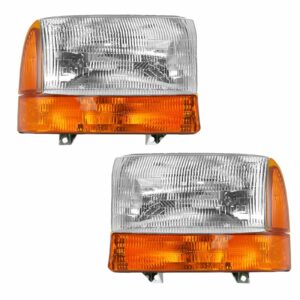 Headlights Lamp Corner Turn Signal Left & Right Set for Ford F250 F350 Excursion