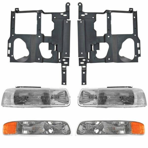Headlight Parking Light Lamp Mounting Bracket Kit LH RH for 99-02 Chevy Truck