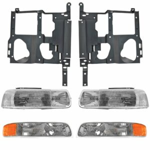 Headlight Parking Light Lamp Mounting Bracket Kit LH RH for 99-02 Chevy Truck