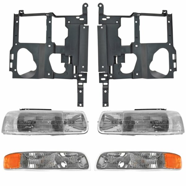Headlight Parking Light Lamp Mounting Bracket Kit LH RH for 99-02 Chevy Truck