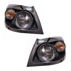 Headlight Set Compatible with 08-19 International WorkStar 7600 08-12 WorkStar 7700
