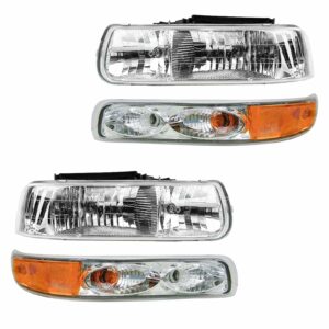Headlights Parking Lights Performance Set Kit for Chevy Silverado Suburban Tahoe