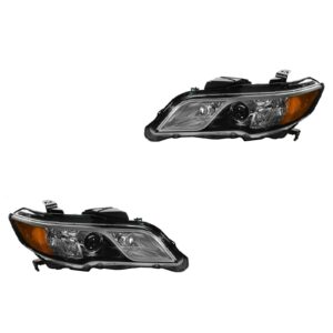 Halogen Headlight Headlamp Pair Set for Acura RDX