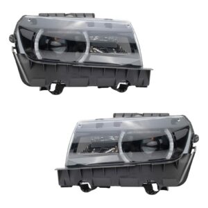 2pc HID Headlight Assembly Kit LH & RH Sides for 14-15 Chevrolet Camaro LT SS