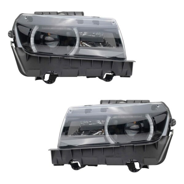 2pc HID Headlight Assembly Kit LH & RH Sides for 14-15 Chevrolet Camaro LT SS