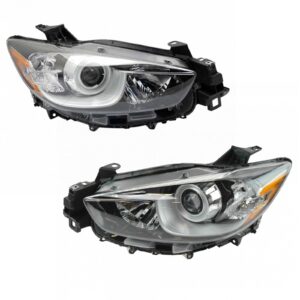 Halogen Headlight LH Driver & RH Passenger Side Pair Compatible With Mazda CX-5