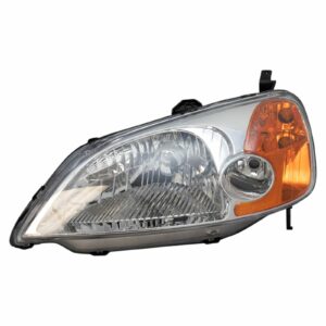 Headlight Headlamp Driver Side Left LH Compatible with 01-03 Honda Civic 4 Door Sedan