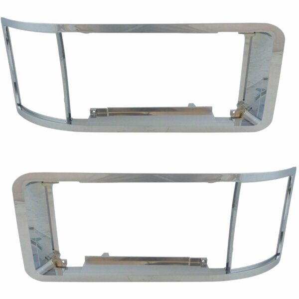 Chrome Headlight Lamp Bezel Pair LH Driver & RH Passenger Side Compatible with Mack CH CL