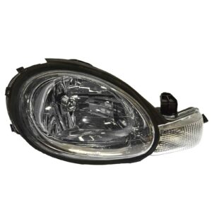 Right Headlight w/ Chrome Bezel Compatible with 2000-2005 Dodge Neon.