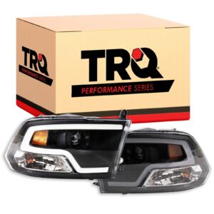 TRQ Performance Headlight Set Compatible with 09-18 Dodge Ram 1500 19-21 1500 2500 3500