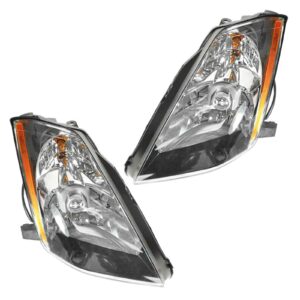 Front Headlights Headlamps Lights Lamps LH & RH Pair Set For 03-05 Nissan 350Z