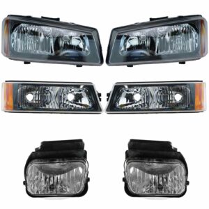 Headlight Parking Fog Driving Light Lamp LH RH Set of 6 for Chevy Silverado