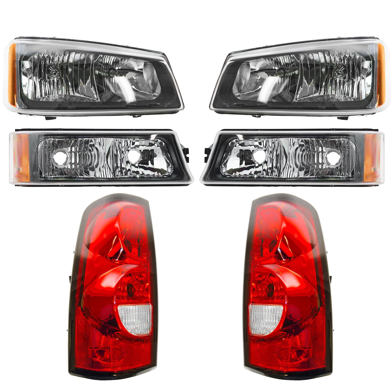 Headlight Parking Corner Light & Tail Light Kit Set of 6 for Chevy Pickup Truck