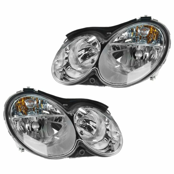 Headlight Halogen LH RH Pair Set for MB C55 AMG CLK320 CLK350 CLK500 CLK55