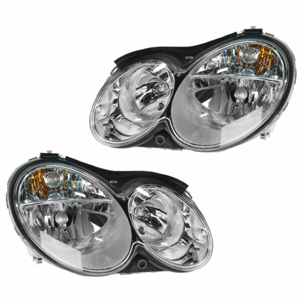 Headlight Halogen LH RH Pair Set for MB C55 AMG CLK320 CLK350 CLK500 CLK55