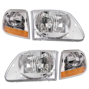 Headlights Corner Lights Fits 1997-2002 Ford Expedition F-150 97-99 F-250