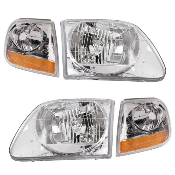 Headlights Corner Lights Fits 1997-2002 Ford Expedition F-150 97-99 F-250