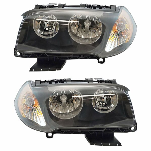 Halogen Headlight Headlamp LH RH Kit Pair Set of 2 Compatible with 04-06 BMW X3 Truck SUV