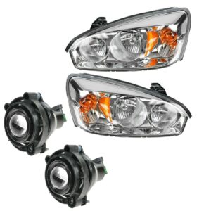 Headlight Fog Driving Light Lamp Kit Set of 4 for 06-08 Chevy Malibu