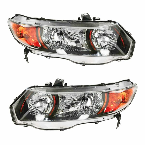 Headlights Headlamps Pair Set Left & Right for 06-09 Honda Civic SI Coupe 2 Door