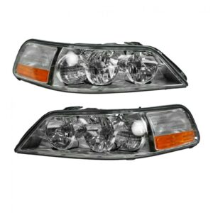 Headlights Headlamps Left & Right Pair Set for 05-11 Lincoln Town Car