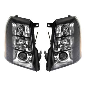 Cadillac Escalade HID Projector Performance Headlight Lamp with Black Bezel