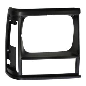 Headlight Bezel Black RH Right Passenger Side Compatible with 1991-1996 Jeep Cherokee / 1991-1992 Jeep Comanche
