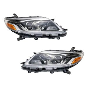 Headlight Set Compatible with 2015-2020 Toyota Sienna