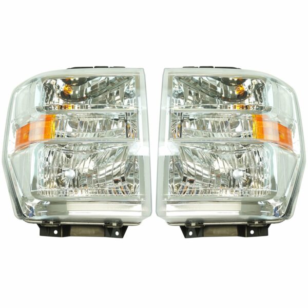 Halogen Headlight Lamp Assembly LH RH Pair Compatible With Ford Van Pickup