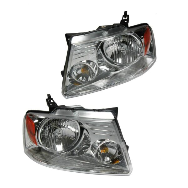 Headlight Headlamp Pair Set Kit for 04-08 Ford Pickup Truck F150 Lincoln Mark LT
